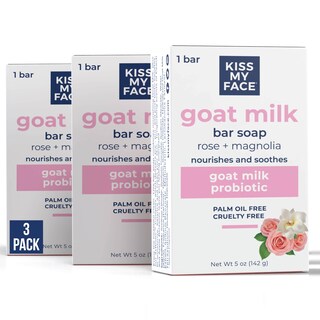 Foto 1 | Foto 1 | Jabón En Barra Kiss My Face De Leche De Cabra Con Probióticos, 150 Ml, Paquete De 3 - Venta Internacional.
