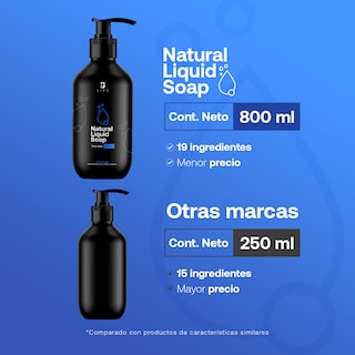 Foto 2 | Foto 2 | Jabón Líquido Natural De 800ml Para Manos Y Cuerpo. Sin Parabenos. B Life.