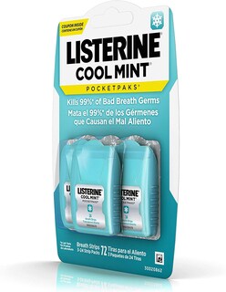 Foto 5 | Foto 5 | Breath Strips Listerine Cool Mint Pocketpaks, 12-24 Tiras, 288 Unidades - Venta Internacional.