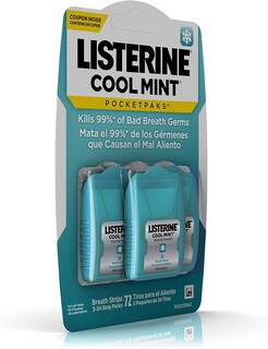 Foto 6 | Foto 6 | Breath Strips Listerine Cool Mint Pocketpaks, 12-24 Tiras, 288 Unidades - Venta Internacional.