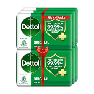 Foto 1 | Foto 1 | Jabón Corporal en Barra Dettol Original 6 Piezas de 75 g C/U - Venta Internacional
