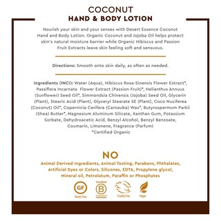 Foto 5 | Foto 5 | Loción Desert Essence de Coco Orgánico para Manos y Cuerpo 240 ml - Venta Internacional