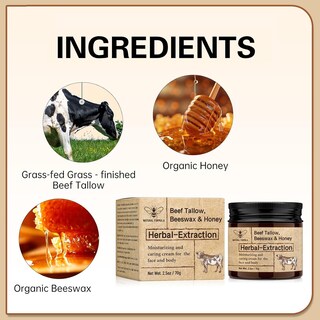 Foto 6 | Foto 6 | Bálsamo De Sebo De Res Para Cuidado De La Piel, Bálsamo De Miel Con Vitaminas, 1 Unidad - Venta Internacional.