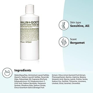 Foto 3 | Foto 3 | Gel De Baño Para Manos Y Cuerpo Malin + Goetz Bergamot 473 Ml Para Hombres Y Mujeres - Venta Internacional.