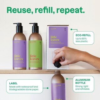 Foto 2 | Foto 2 | Champú Y Gel De Baño Attitude Para Niños, Vainilla Y Pera, 473 Ml - Venta Internacional.