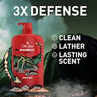 Foto 2 | Foto 2 | Gel de Baño Old Spice 3x Defense 24/7 Shower Fresh Men 1lx4 - Venta Internacional