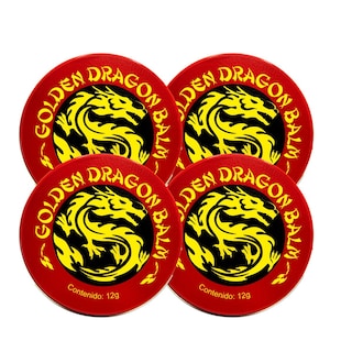 Foto 1 | Foto 1 | Anahuac Golden Dragon Balm Pomada Herbal Paquete 4 Pzas 12g C/u Alivia Dolores Musculares, Articulares Y Tensión