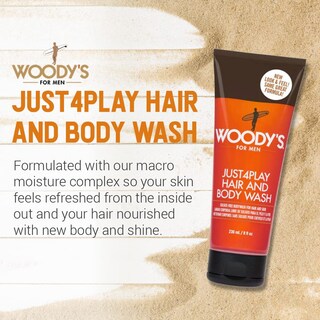 Foto 2 | Foto 2 | Gel De Baño Y Cabello Woody's Just4play Para Hombre, 240 Ml - Venta Internacional.