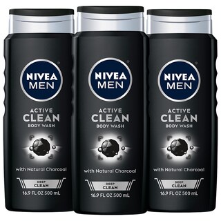 Foto 1 | Foto 1 | Gel De Baño Nivea Men Deep Active Clean Charcoal, 500 Ml, Paquete De 3 - Venta Internacional.