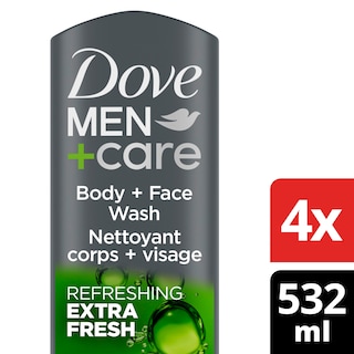 Foto 2 | Foto 2 | Gel De Baño Dove Men+care Extra Fresh, 530 Ml, 4 Unidades, Para Hombres - Venta Internacional.