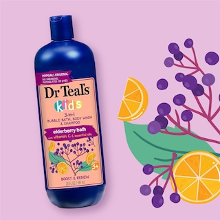 Foto 2 | Foto 2 | Set De Baño Dr. Teal's Kids 3 En 1 Saúco 600 Ml - Venta Internacional.