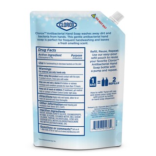 Foto 5 | Foto 5 | Recambio De Jabón Líquido Para Manos Clorox Antibacterial, 1 Litro, Calmante Y Aloe - Venta Internacional.
