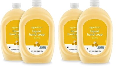 Foto 1 | Foto 1 | Recambio De Jabón Líquido Para Manos Amazon Basics Milk Honey 1,5 L X 4 - Venta Internacional.