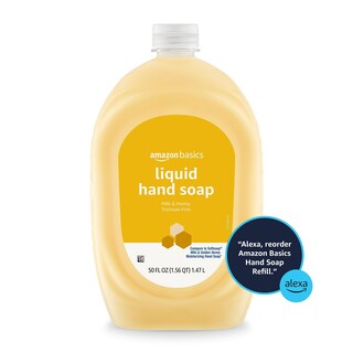 Foto 5 | Foto 5 | Recambio De Jabón Líquido Para Manos Amazon Basics Milk Honey 1,5 L X 4 - Venta Internacional.