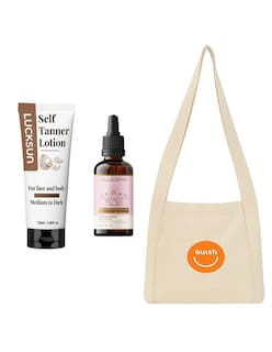 Foto 1 | Foto 1 | Kit Verano Loción Autobronceadora Spf 30 + Serum Facial Niacinamida Y Colageno + Tote Güish