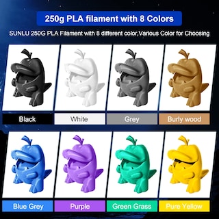 Foto 3 | Foto 3 | Filamento Para Impresora 3d Sunlu Pla De 1,75 Mm, 250 G, 8 Rollos, Multicolor - Venta Internacional.