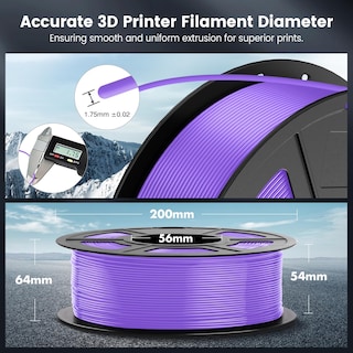 Foto 5 | Foto 5 | Filamento Para Impresora 3d Sunlu Pla De 1,75 Mm, Bobina De 1 Kg, Color Morado - Venta Internacional.