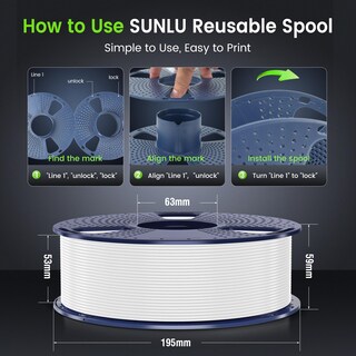 Foto 6 | Foto 6 | Filamento Para Impresora 3d Sunlu Petg De 1,75 Mm, Paquete De 4 Kg (4 X 1 Kg) - Venta Internacional.