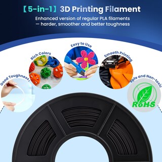 Foto 5 | Foto 5 | Filamento Para Impresora 3d Sunlu Pla Plus De 1,75 Mm, 4 Kg, Negro, 4 Paquetes - Venta Internacional.