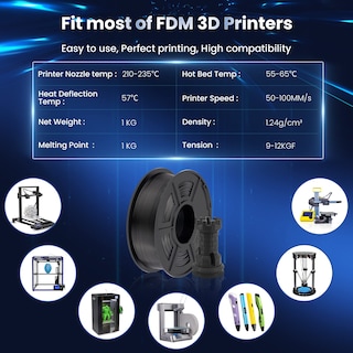 Foto 6 | Foto 6 | Filamento Para Impresora 3d Sunlu Pla Plus De 1,75 Mm, 4 Kg, Negro, 4 Paquetes - Venta Internacional.