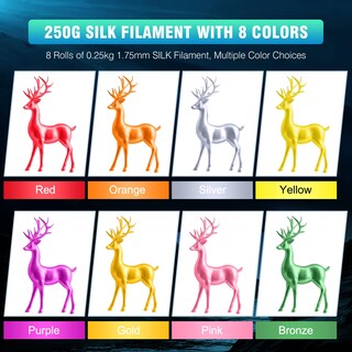 Foto 3 | Foto 3 | Filamento Para Impresora 3d Sunlu Pla Silk, 1,75 Mm, 250 G X 8 Rollos - Venta Internacional.