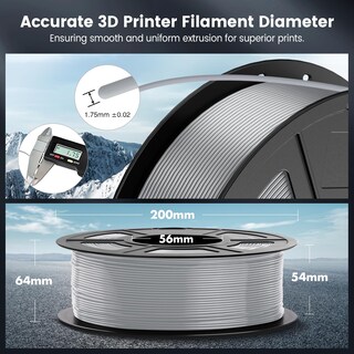 Foto 5 | Foto 5 | Filamento Para Impresora 3d Sunlu Pla 1.75 Mm Plateado 1 Kg - Venta Internacional.