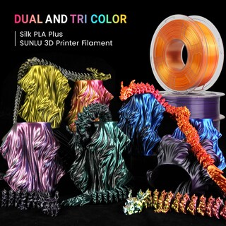 Foto 5 | Foto 5 | Filamento Para Impresora 3d Sunlu Silk Pla+, Triple Color, 1,75 Mm - Venta Internacional.