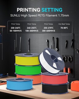 Foto 6 | Foto 6 | Filamento para Impresora 3D Sunlu Negra 1.75 mm-Venta Internacional