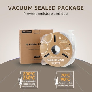Foto 6 | Foto 6 | Filamento Para Impresora 3d Elegoo Rapid Petg De 1,75 Mm, Gris Espacial, 1 Kg - Venta Internacional.