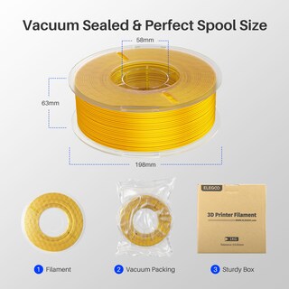 Foto 6 | Foto 6 | Filamento Para Impresora 3d Elegoo Silk Pla, 1,75 Mm, Blanco, 1 Kg - Venta Internacional.