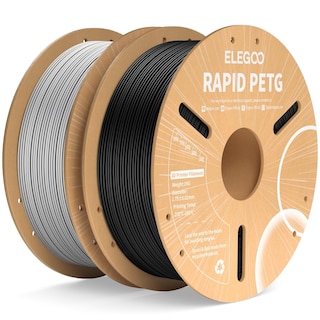 Foto 1 | Foto 1 | Filamento Para Impresora 3d Elegoo Rapid Petg De 1,75 Mm, Negro Y Gris, 2 Kg - Venta Internacional.