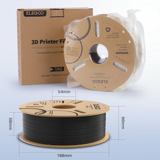 Foto 7 | Foto 7 | Filamento Para Impresora 3d Elegoo Pla Plus De 1,75 Mm, Color Beige, 1 Kg - Venta Internacional.