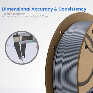 Foto 3 | Foto 3 | Filamento Para Impresora 3d Elegoo Pla De 1,75 Mm, Gris Espacial, 1 Kg - Venta Internacional.
