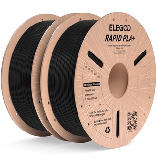 Foto 1 | Foto 1 | Filamento Para Impresora 3d Elegoo Rapid Pla Plus, 1,75 Mm, Negro, 2 Kg - Venta Internacional.