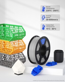 Foto 5 | Foto 5 | Filamento Para Impresora 3d Elegoo Petg, 1,75 Mm, Azul, 1 Kg - Venta Internacional.