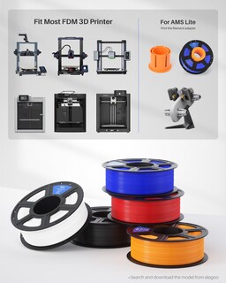 Foto 7 | Foto 7 | Filamento Para Impresora 3d Elegoo Petg, 1,75 Mm, Azul, 1 Kg - Venta Internacional.