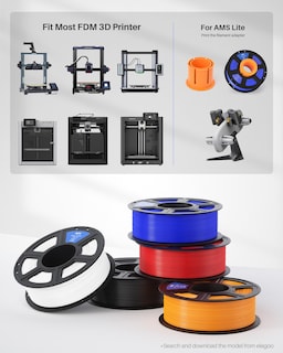 Foto 7 | Foto 7 | Filamento Para Impresora 3d Elegoo Petg, 1,75 Mm, Rojo Y Azul, 2 Kg - Venta Internacional.