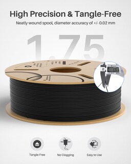 Foto 4 | Foto 4 | Filamento Para Impresora 3d Elegoo, Fibra De Carbono Pla, 1,75 Mm, Negro, 1 Kg - Venta Internacional.