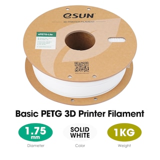 Foto 2 | Foto 2 | Filamento Para Impresora 3d Esun Petg De 1 75 Mm Bobina De 1 Kg Blanco Sólido - Venta Internacional.