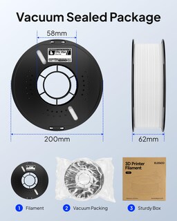 Foto 5 | Foto 5 | Filamento De Impresión 3d Elegoo Tpu 1.75 Mm 1 Kg Blanco 95a - Venta Internacional.