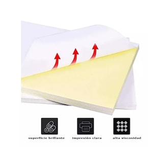 Foto 2 | Foto 2 | Papel Adhesivo Mate Tamaño Carta 100 Hojas Etiquetas Blanco
