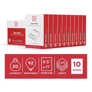 Foto 2 | Foto 2 | Papel De Copia Tru Red, 8,5 X 11, 75 G/m², 500 Hojas/resma, 10 Resmas - Venta Internacional.