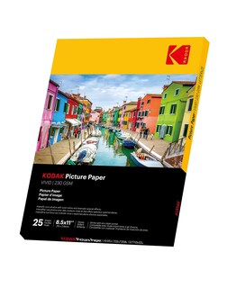 Foto 1 | Foto 1 | Papel Fotográfico Kodak Vivid 8,5 X 11, 25 Hojas, 230 G/m2, 11,9 Mil - Venta Internacional.