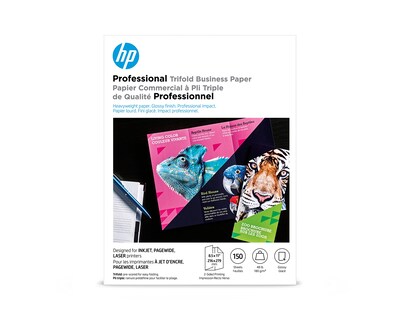 Foto 1 | Foto 1 | Papel Empresarial Hp Professional, Triple Pliegue Brillante, 8.5 X 11 Pulgadas - Venta Internacional.