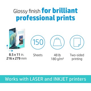 Foto 2 | Foto 2 | Papel Empresarial Hp Professional, Triple Pliegue Brillante, 8.5 X 11 Pulgadas - Venta Internacional.
