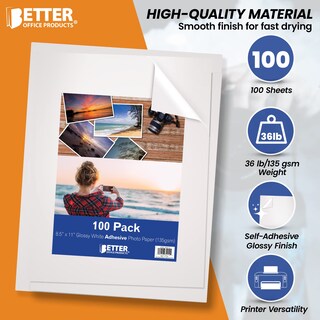 Foto 4 | Foto 4 | Papel Fotográfico Better Office Products Autoadhesivo 135 G/m² A4 - Venta Internacional.