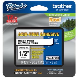 Foto 1 | Foto 1 | Tape Brother P-touch Tze-af231 Original De 12 Mm X 8 M, Negro Sobre Blanco - Venta Internacional.