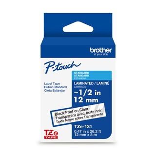Foto 1 | Foto 1 | Cinta Adhesiva Brother Genuine P-touch Tze-131 De 8 M, Negra Sobre Transparente - Venta Internacional.