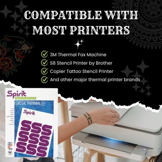 Foto 4 | Foto 4 | Papel Térmico Para Transferencia De Tatuajes Spirit Classic, 100 Hojas - Venta Internacional.