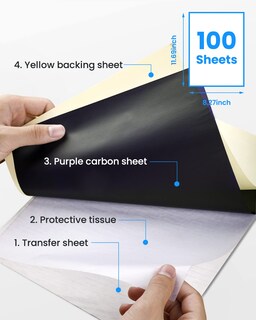 Foto 2 | Foto 2 | Papel De Transferencia De Tatuajes Phomemo, 100 Hojas, Tamaño A4 - Venta Internacional.